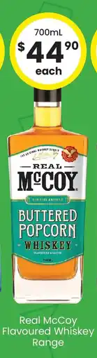 The Bottle O Real McCoy Flavoured Whiskey Range offer