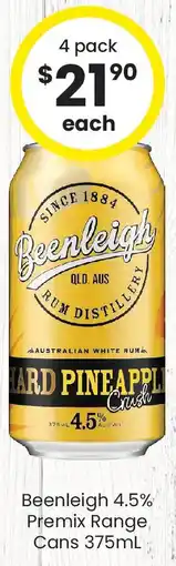 The Bottle O Beenleigh 4.5% Premix Range Cans offer