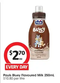 Coles Pauls bluey flavoured milk offer