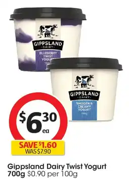 Coles Gippsland dairy twist yogurt offer