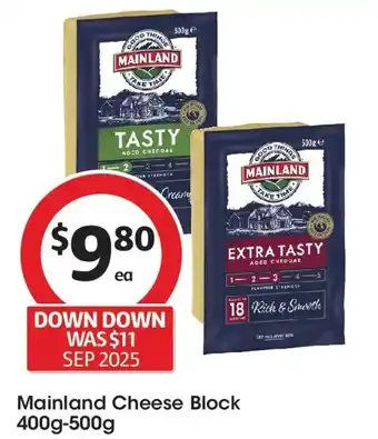 Coles Mainland cheese block offer