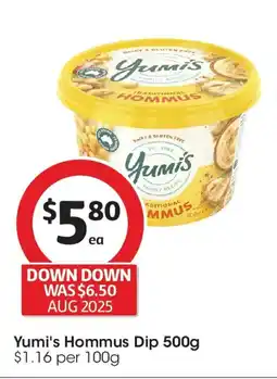 Coles Yumi's hommus dip offer