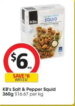Coles Kb's salt & pepper squid offer
