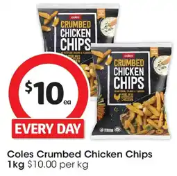 Coles Coles crumbed chicken chips offer