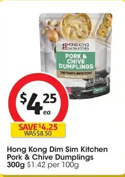 Coles Hong kong dim sim kitchen pork & chive dumplings offer