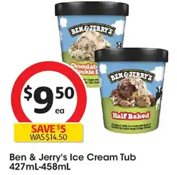 Coles Ben & jerry's ice cream tub offer