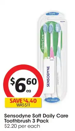 Coles Sensodyne soft daily care toothbrush offer
