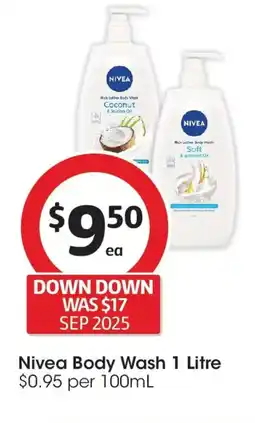 Coles Nivea body wash offer
