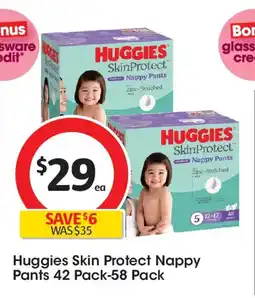Coles Huggies skin protect nappy pants offer