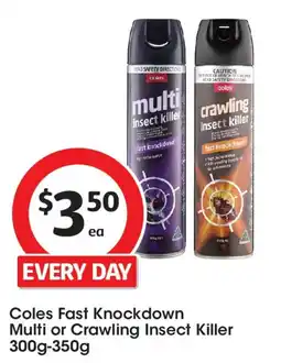 Coles Coles fast knockdown multi or crawling insect killer offer