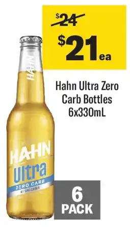 Coles Hahn ultra zero carb bottles offer