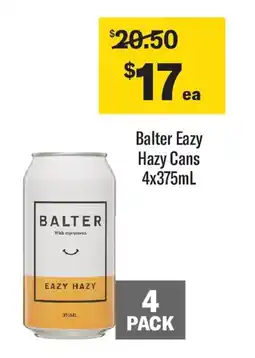 Coles Balter eazy hazy cans offer