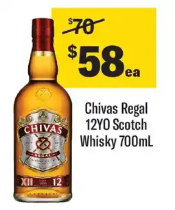 Coles Chivas regal 12yo scotch whisky offer