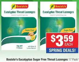 Direct Chemist Outlet Bosisto's Eucalyptus Sugar Free Throat Lozenges offer