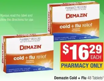 Direct Chemist Outlet Demazin Cold + Flu offer