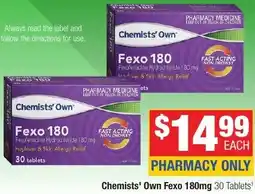 Direct Chemist Outlet Chemists' Own Fexo offer