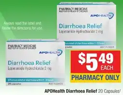 Direct Chemist Outlet APOHealth Diarrhoea Relief offer