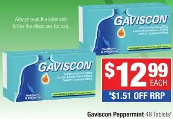 Direct Chemist Outlet Gaviscon Peppermint offer