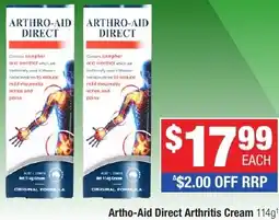 Direct Chemist Outlet Artho-Aid Direct Arthritis Cream offer