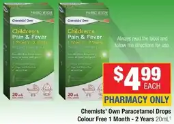 Direct Chemist Outlet Chemists' Own Paracetamol Drops offer