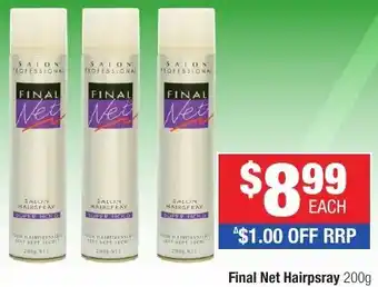 Direct Chemist Outlet Final Net Hairpsray offer