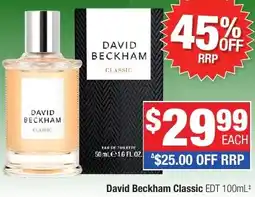 Direct Chemist Outlet David Beckham Classic EDT offer