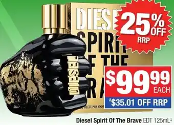 Direct Chemist Outlet Diesel Spirit Of The Brave EDT offer