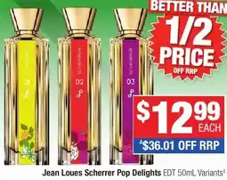 Direct Chemist Outlet Jean Loues Scherrer Pop Delights EDT offer