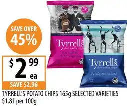 Supabarn Tyrrell's potato chips offer