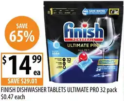 Supabarn Finish dishwasher tablets ultimate pro offer