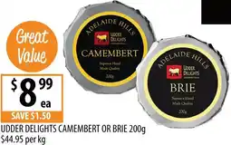 Supabarn Udder delights camembert or brie offer