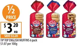 Supabarn Tip top english muffins offer