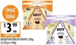 Supabarn Mountain bread wraps offer