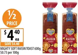 Supabarn Mighty soft raisin toast offer