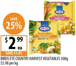 Supabarn Birds eye country harvest vegetables offer
