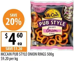 Supabarn Mccain pub style onion rings offer