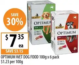 Supabarn Optimum wet dog food offer