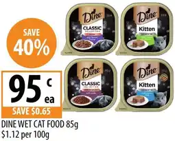 Supabarn Dine wet cat food offer