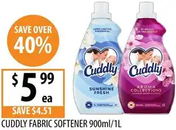 Supabarn Cuddly fabric softener offer