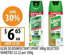 Supabarn Glen 20 disinfectant spray offer