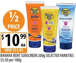 Supabarn Banana boat sunscreen offer
