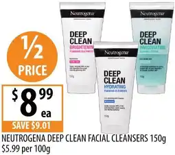 Supabarn Neutrogena deep clean facial cleansers offer