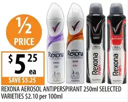 Supabarn Rexona aerosol antiperspirant offer