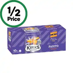Woolworths Kirks Soft Drink Varieties 10 x 375ml offer