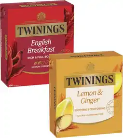 Coles Twinings Tea Bags 80 Pack-100 Pack offer