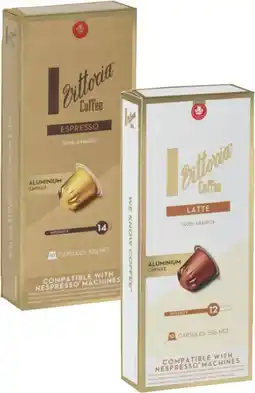 Coles Vittoria Nespresso Compatible Coffee Capsules 10 Pack offer
