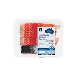 Woolworths Woolworths Australian Fresh Salmon Portions Skin On 460g offer