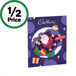 Woolworths Cadbury Advent Calendar 90g offer