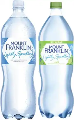 Coles Mt Franklin Lightly Sparkling Water 1.25 Litre offer