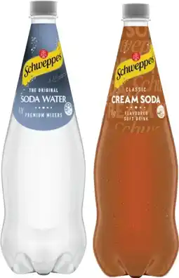 Coles Schweppes Mixers or Soft Drink 1.1 Litre offer